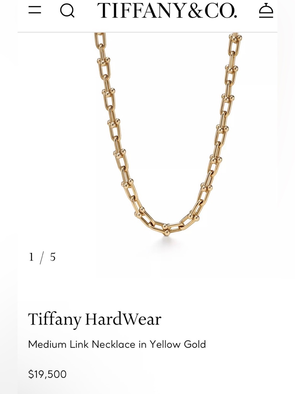Tiffany & Co. Gold Heart Pendant Necklace and Monogram Medallion Set - Picture 2 of 15